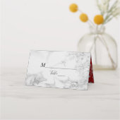 Vintage elegante Black Wedding Platzkarte (Vorderseite)