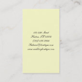 Vintage elegante blühen visitenkarte (Rückseite)