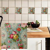 Vintage Elegante Blume Fliese