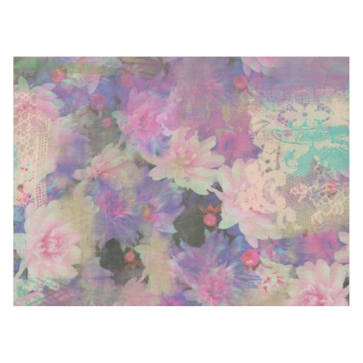 Vintage elegante Blume Tischdecken (Vorderseite (Horizontal))