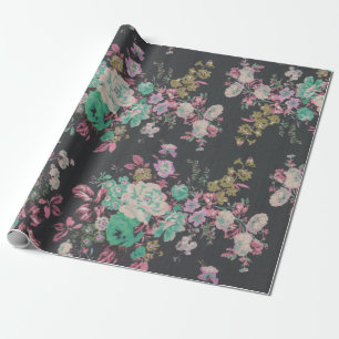 vintage elegante Blumen Blumen Thema Muster Geschenkpapier