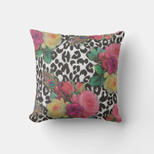 vintage elegante Blumen Gepard Pfau floral Kissen