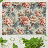 Vintage, elegante Blumen Geschirrtuch (Gefaltet)