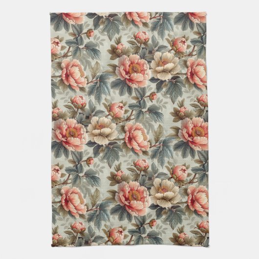 Vintage, elegante Blumen Geschirrtuch (Vertikal)