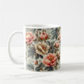 Vintage, elegante Blumen Kaffeetasse (Links)