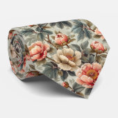 Vintage, elegante Blumen Krawatte (Gerollt)