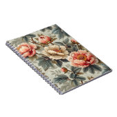 Vintage, elegante Blumen Notizblock (Rechte Seite)