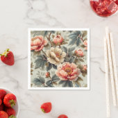 Vintage, elegante Blumen Serviette (Beispiel)