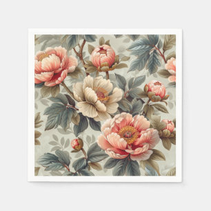 Vintage, elegante Blumen Serviette