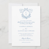 Vintage Elegante Blumenzelt Bow Ribbon-Hochzeit Einladung (Vorderseite)