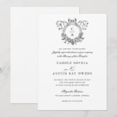 Vintage Elegante Blumenzelt Bow Ribbon-Hochzeit Einladung (Vorne/Hinten)