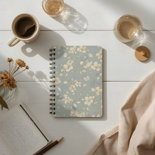 Vintage Elegante Botanische Linienkunst Notizblock