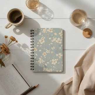 Vintage Elegante Botanische Linienkunst Notizblock