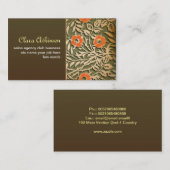 Vintage elegante braune Geschäftskartenschablone Visitenkarte (Vorne/Hinten)