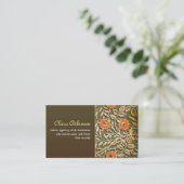 Vintage elegante braune Geschäftskartenschablone Visitenkarte (Stehend Vorderseite)