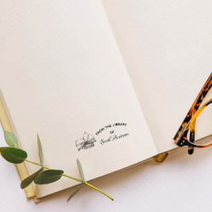 Vintage elegante Bücher aus der Bibliothek Permastempel