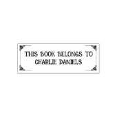 Vintage elegante Buchzeichen-Selbstfärbung Kautsch Permastempel (Design)