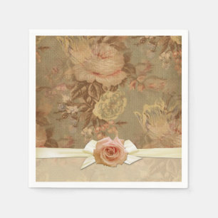 Vintage elegante Damask-Rose Napkins Serviette