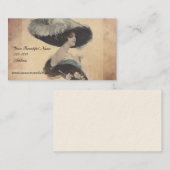 Vintage elegante Dame in den Visitenkarte (Vorne/Hinten)