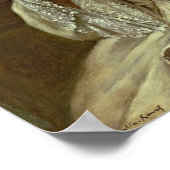 Vintage Elegante Dame mit Rose Poster (Ecke)