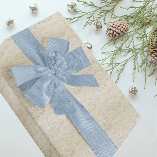 Vintage Elegante Ecru Antik-Damaskus Geschenkpapier