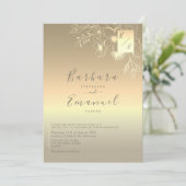 Vintage, elegante Einladung zur Hochzeit (Stehend Vorderseite)