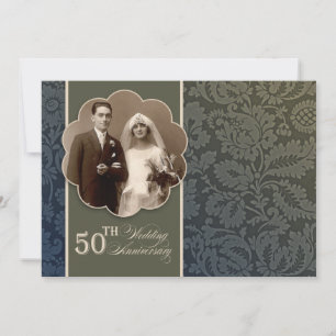 vintage elegante Einladungen zum 50. Hochzeitstag