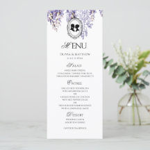 Vintage elegante florale Regency-Hochzeitsmenü
