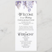 Vintage elegante florale Regency-Hochzeitsprogramm Programm (Vorderseite)