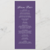 Vintage elegante florale Regency-Hochzeitsprogramm Programm (Rückseite)