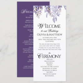Vintage elegante florale Regency-Hochzeitsprogramm Programm