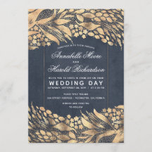 Vintage, elegante Goldblatthochzeit