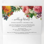 Vintage Elegante Hochzeit Dreifach Gefaltete Einladung (Innen Erste Seite)