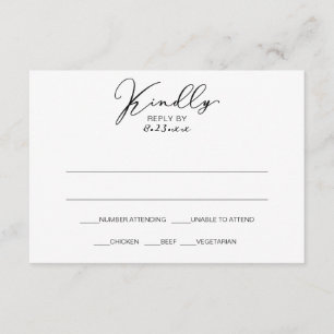 Vintage Elegante Hochzeits-RSVP-Antwortkarte   Sch Einladung