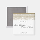 Vintage elegante Hochzeitsmagnete Magnet (Vorderseite/Rückseite)