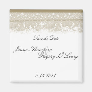 Vintage elegante Hochzeitsmagnete Magnet