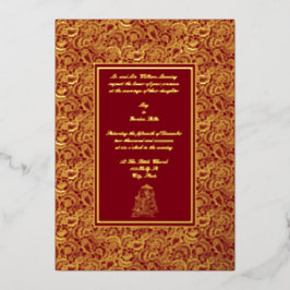 Vintage, elegante Indianerfeier Folieneinladung