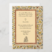 Vintage, elegante indische Hochzeit Einladung (Vorne/Hinten)