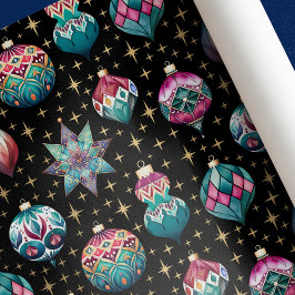 Vintage elegante Juwelen Weihnachtsschmuck Geschenkpapier