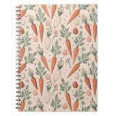 Vintage Elegante Karotten mit Blüten und winzigem  Notizblock (Vorderseite)
