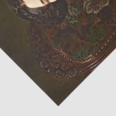 Vintage elegante Lady in Red Decoupage Tissue Seidenpapier (Detail)