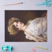 Vintage Elegante Lady in White Pearls Entdeckungsr Seidenpapier (Basteln)