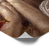 Vintage Elegante Lady in White Pearls Poster (Ecke)