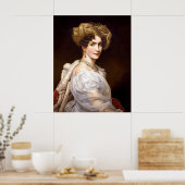 Vintage Elegante Lady in White Pearls Poster (Küche)