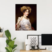 Vintage Elegante Lady in White Pearls Poster (Heimbüro)
