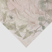 Vintage Elegante Lady Rose Script Map Seidenpapier (Detail)