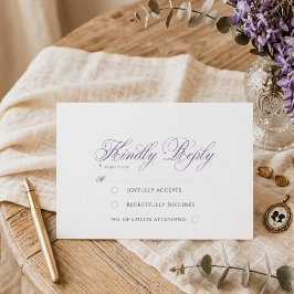Vintage Elegante Minimalistische Schrift Regency-H RSVP Karte