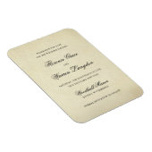Vintage Elegante Nicht-Foto-Hochzeit speichern Sie Magnet (Rechte Seite)
