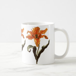 Vintage, elegante orangefarbene Lilie in Blüte, Ga Kaffeetasse