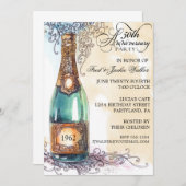 Vintage elegante Party Einladungen zum 50. Jubiläu (Vorne/Hinten)